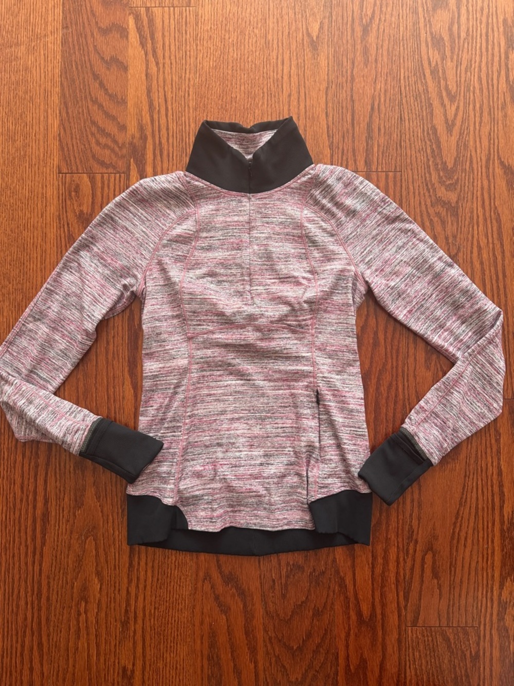 Lululemon Runderful 1/2 Zip Space Dye Camo Berry Rumble Multi Black Sz 6! - Picture 4 of 11